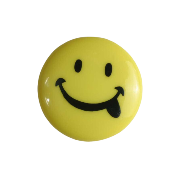 Kinderknopf Smiley 18mm gelb