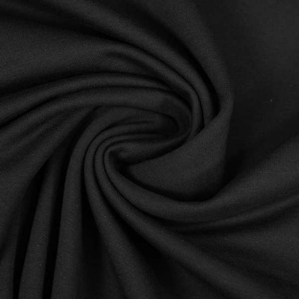 Baumwolljersey Uni Lena schwarz