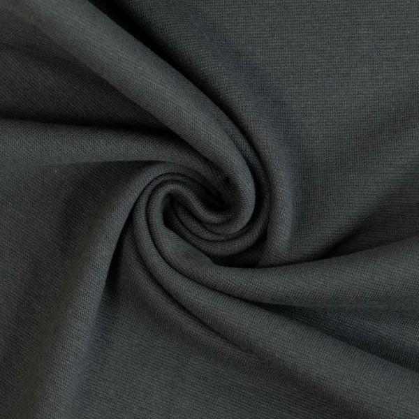 50cm Zuschnitt Feinstrick Bündchen dunkelgrau