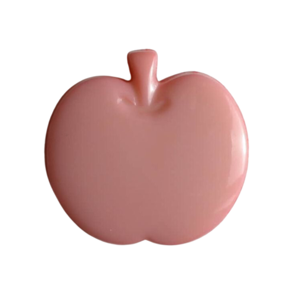Kinderknopf Apfel 18mm rosa