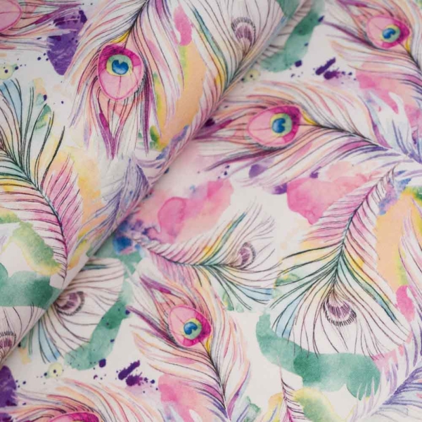 Bamboo Jersey Pfauenfeder hellrosa