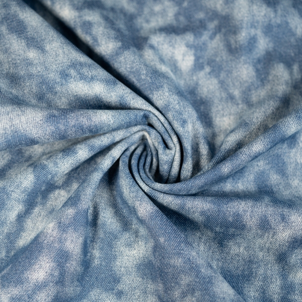 Jeansstoff Denim Batik blau