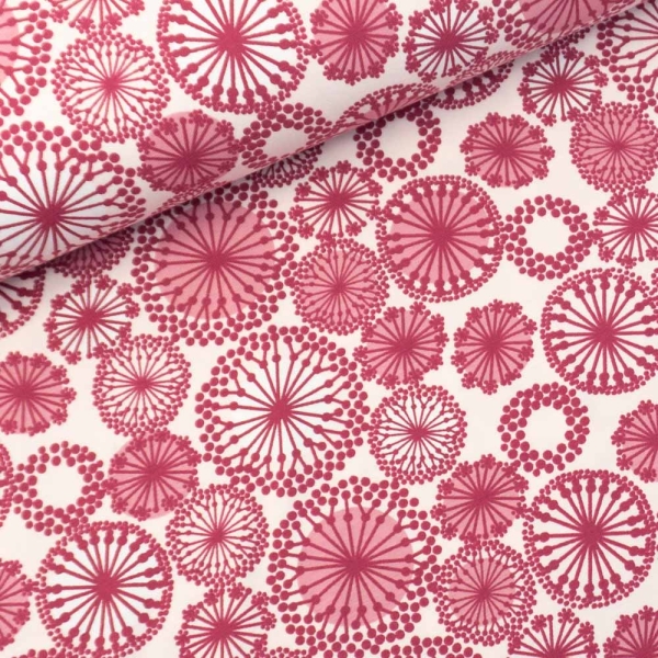 Baumwolljersey Small Mandalas ecru