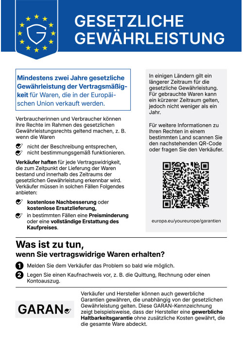 Gesetzliche Gewährleistung