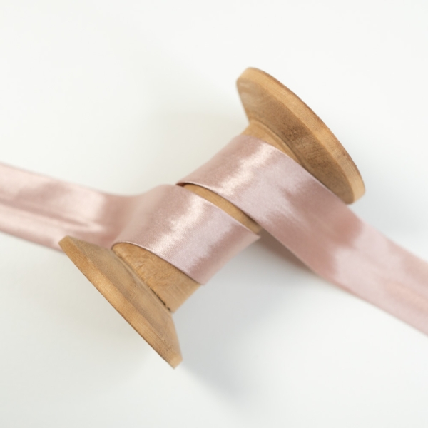 Satin Schrägband 20mm puderrosa
