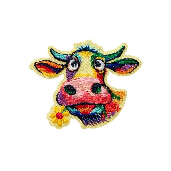 Applikation Kuh bunt