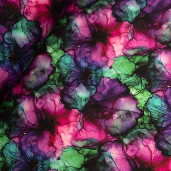 Baumwolljersey Wasserrosen beere