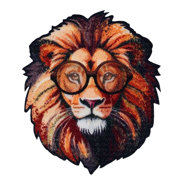 Applikation Löwe mit Brille