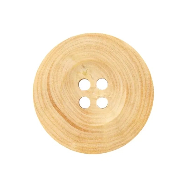 Holzknopf rund 25mm creme