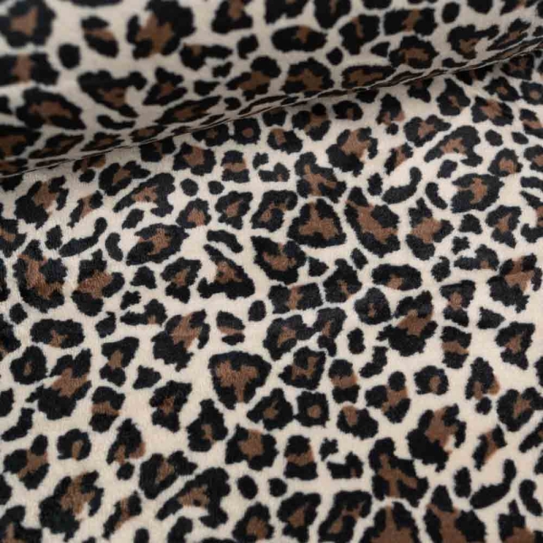 Microfleece Supersoft Doubleface Leo beige