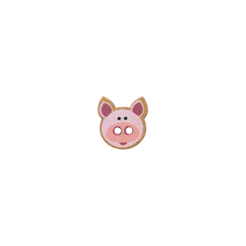 Prym Holzknopf Schwein15mm rosa