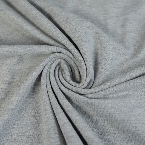 Baumwolljersey Lena hellgrau meliert