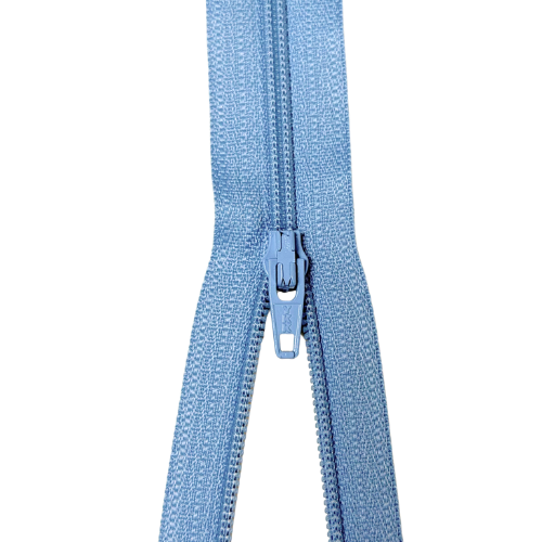 YKK nicht teilbarer Reißverschluss kleine Spirale jeansblau hell