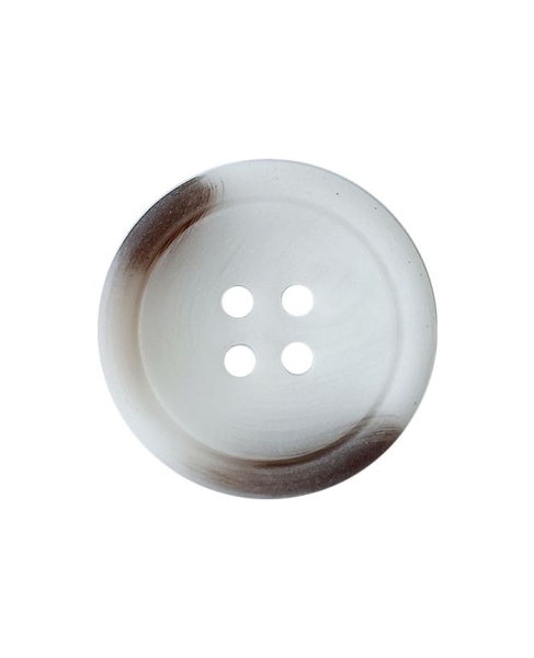 Modeknopf 20mm weiß/braun