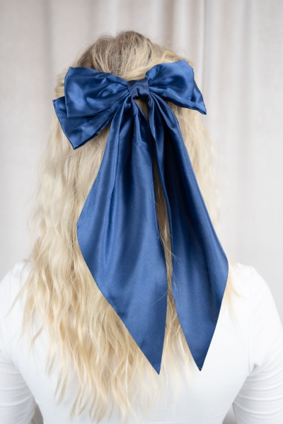 Haarschleife Haarspange navy