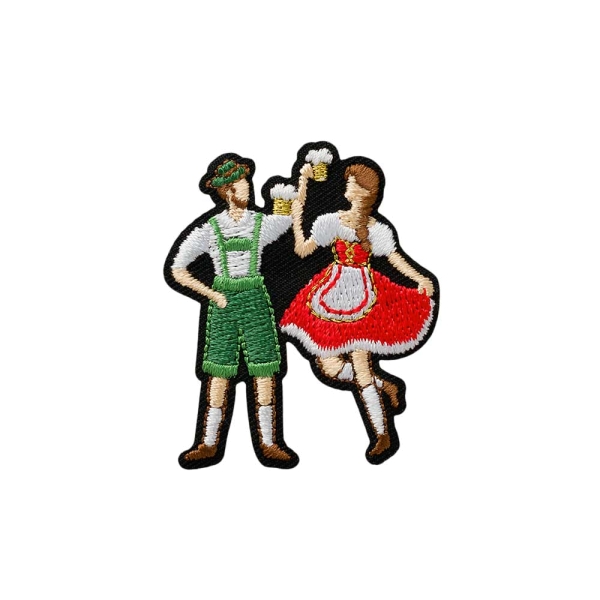 Applikation Paar in Trachten