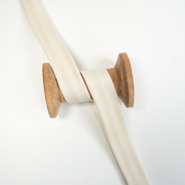 Baumwolljersey Schrägband Lena ivory