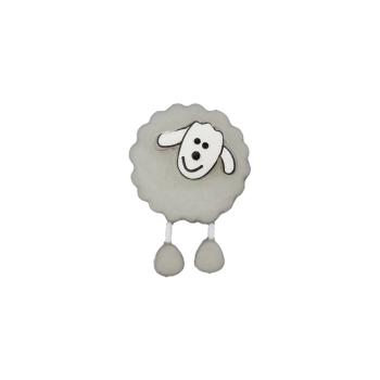 Prym Kinderknopf Schaf 18mm hellgrau
