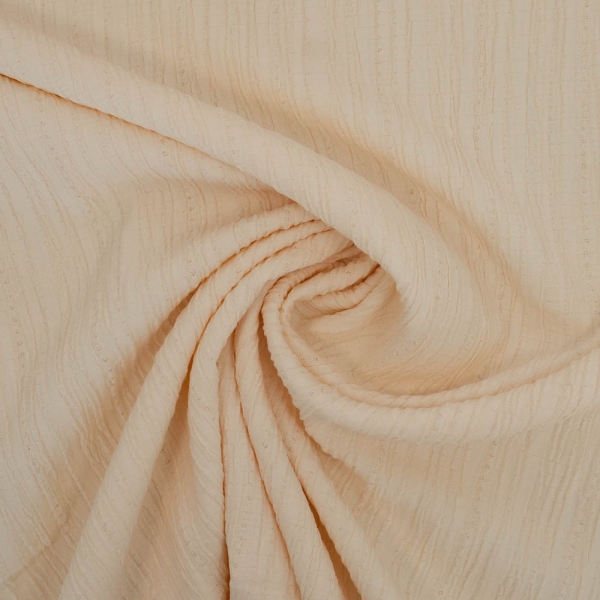 Viskose Crinkle plissiert ivory