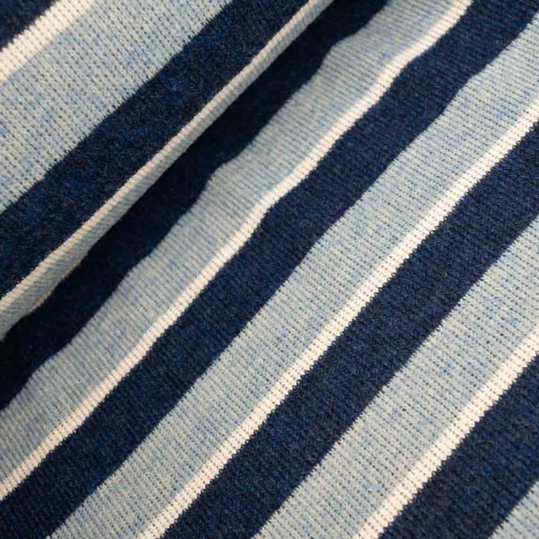 Strickstoff Blockstreifen navy