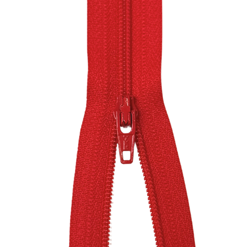 YKK nicht teilbarer Reißverschluss kleine Spirale rot 60cm