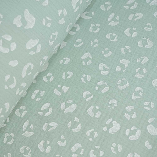 Musselin Double Gauze Leo mint hell
