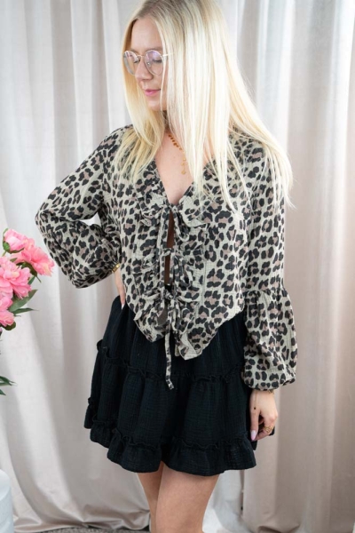 Musselinbluse Leo beige