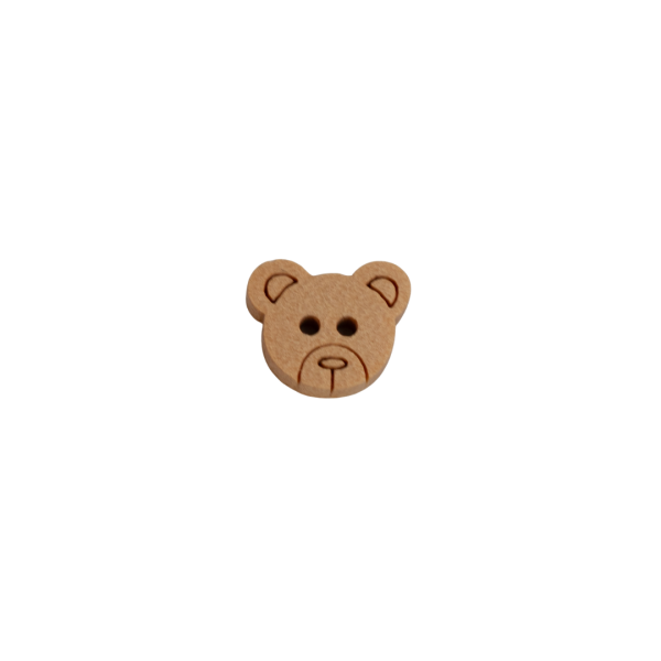 Holzknopf Teddybär 15 mm