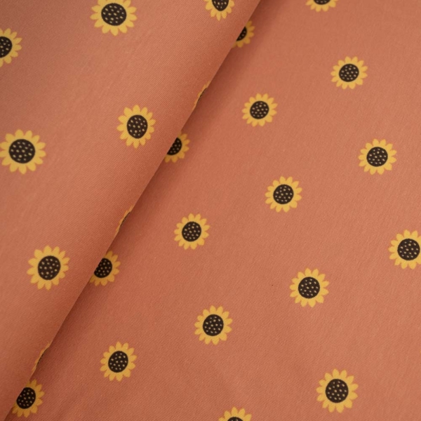 Baumwolljersey Sonnenblume apricot