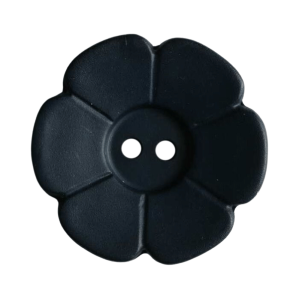 Kinderknopf Blume matt 28 mm dark navy