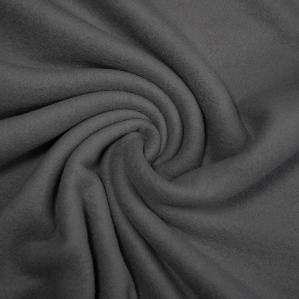 Baumwoll Kuschelfleece mittelgrau