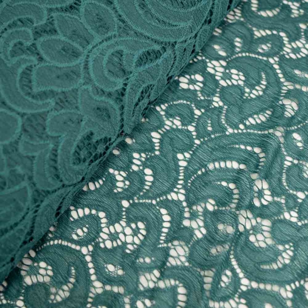 Italienische Spitze STRETCH dusty mint dunkel