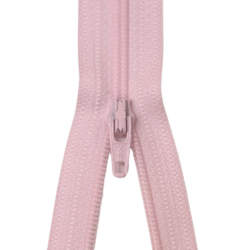 YKK nicht teilbarer Reißverschluss kleine Spirale pastellrosa