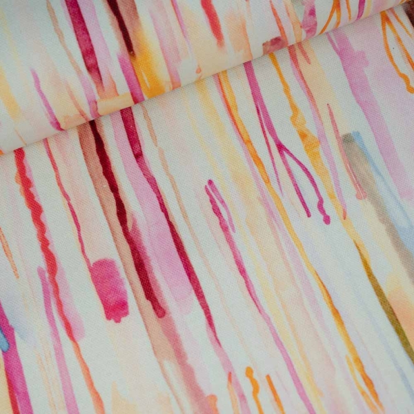 Canvas Aquarell Striche hellgelb