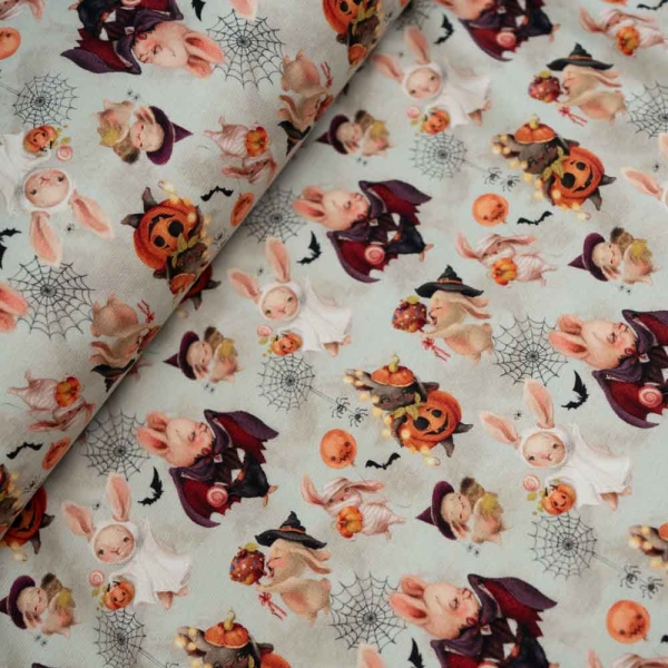 Baumwolljersey Halloween beige