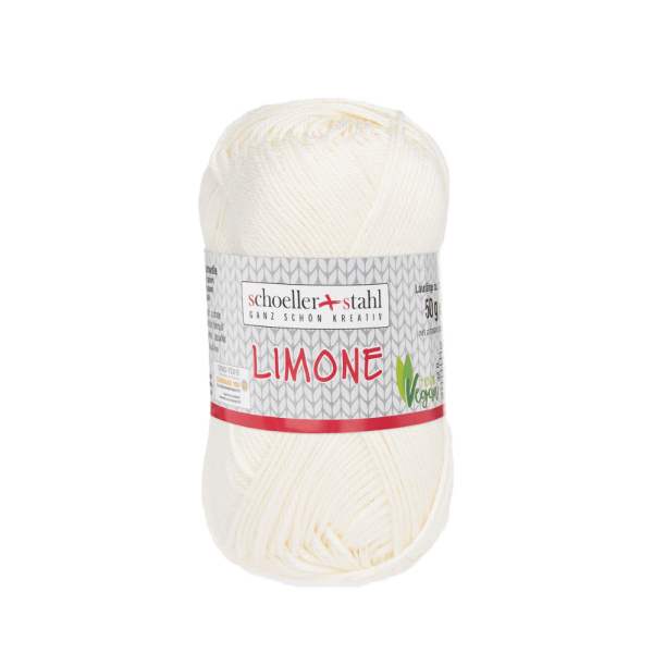 Strickgarn Baumwolle Limone ecru