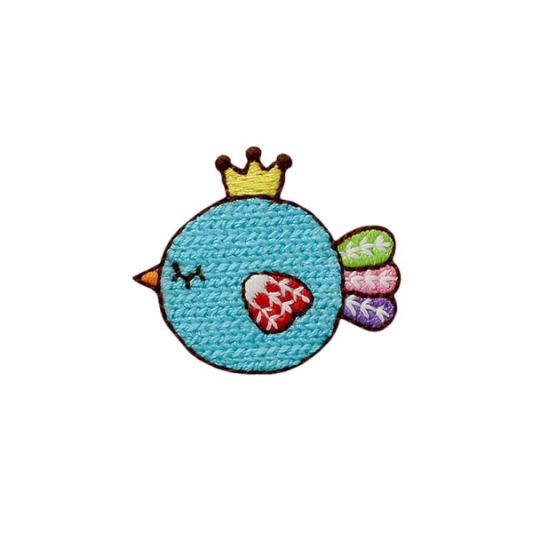 Applikation Vogel mit Krone