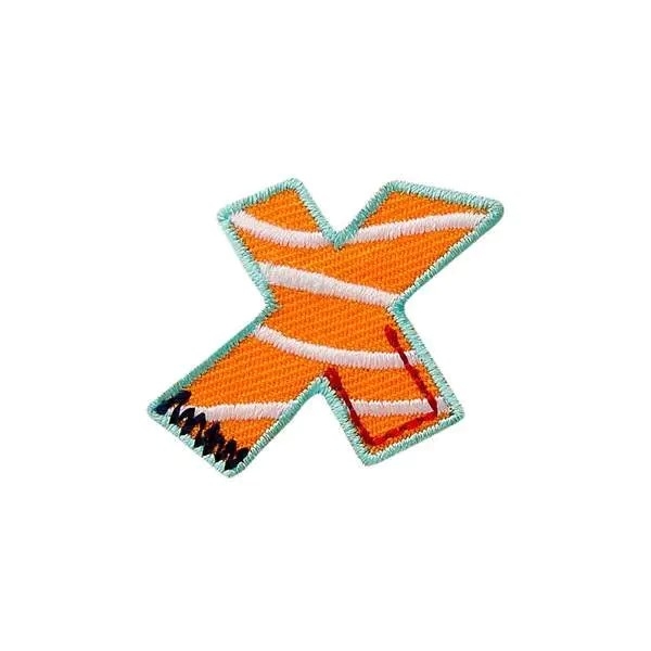 Applikation Buchstabe X