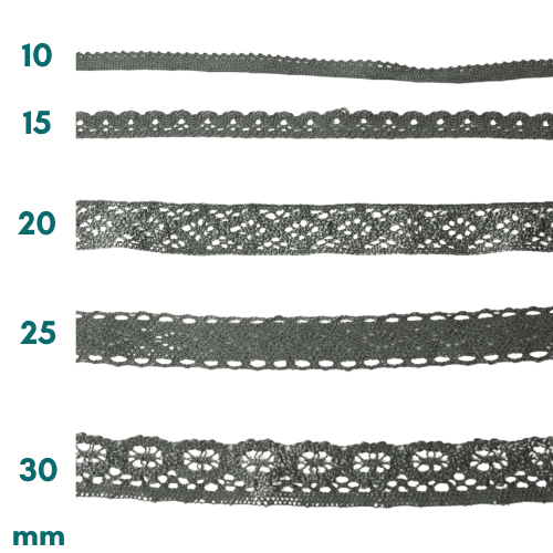 Baumwoll Spitzenborte khaki 30mm
