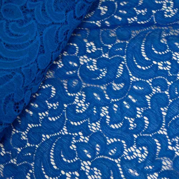 Italienische Spitze STRETCH royalblau