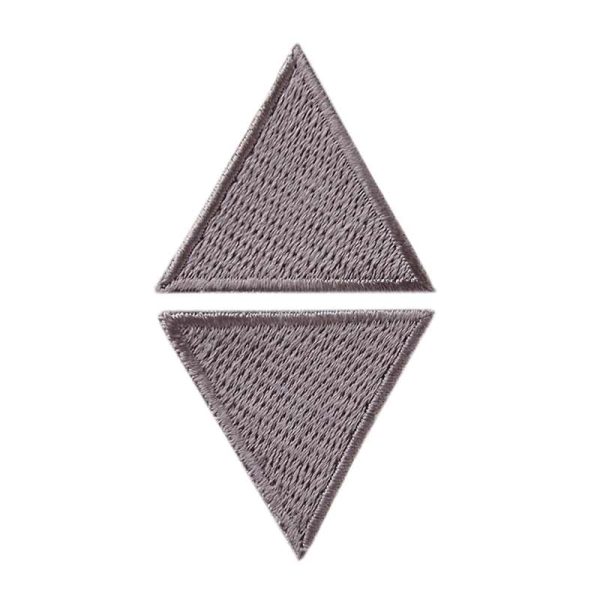 Applikation 2 Dreiecke grau 2 St.