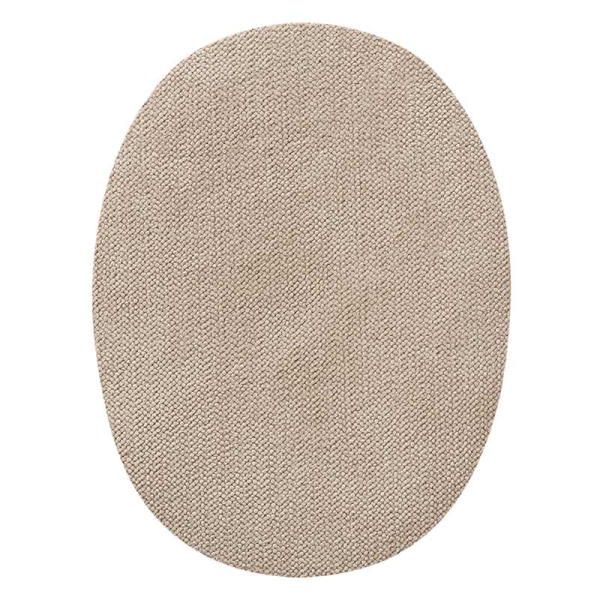 Applikation Stoffflicken oval sand 2 Stück