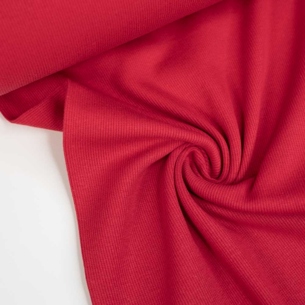 Bündchen Fein-Ripp Clara rot