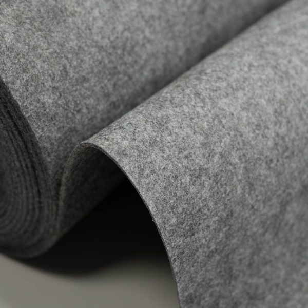 Filz 3mm meliert mittelgrau