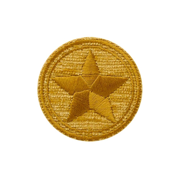 Applikation Stern im Kreis gelb