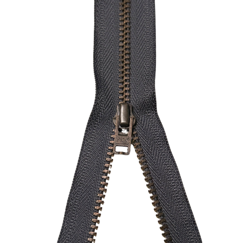 YKK nicht teilbarer Reißverschluss Metall anthra 8cm