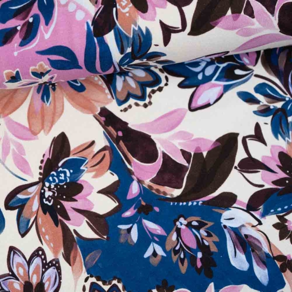 French Terry Sweat Paisley Blume beere