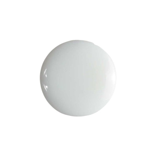 Modeknopf 10mm glänzend weiß