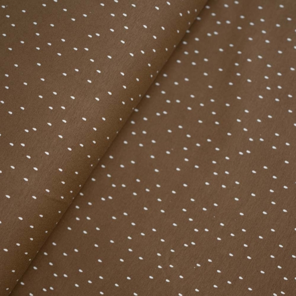 Baumwolljersey Kleine Regentropfen rehbraun