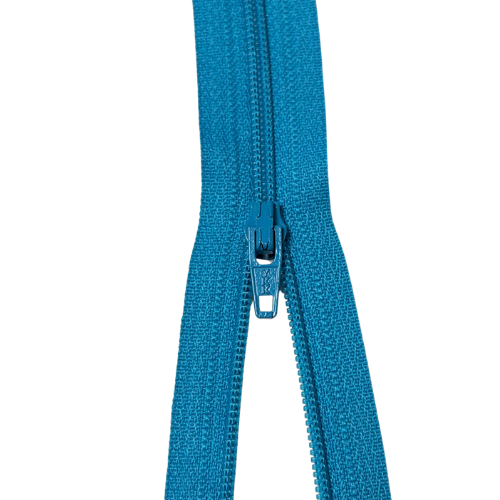 YKK nicht teilbarer Reißverschluss kleine Spirale aqua 60cm